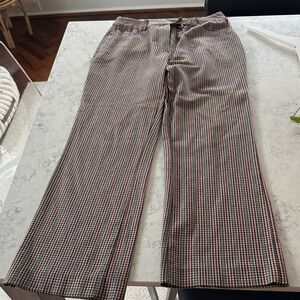 Vintage Plaid Boot Cut Pants